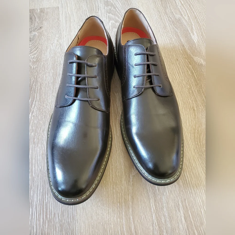 Bruno Marc Mens Prince-16 Lace Up Leather Oxford  BROWN Dress Shoes Sz 13 NWOB